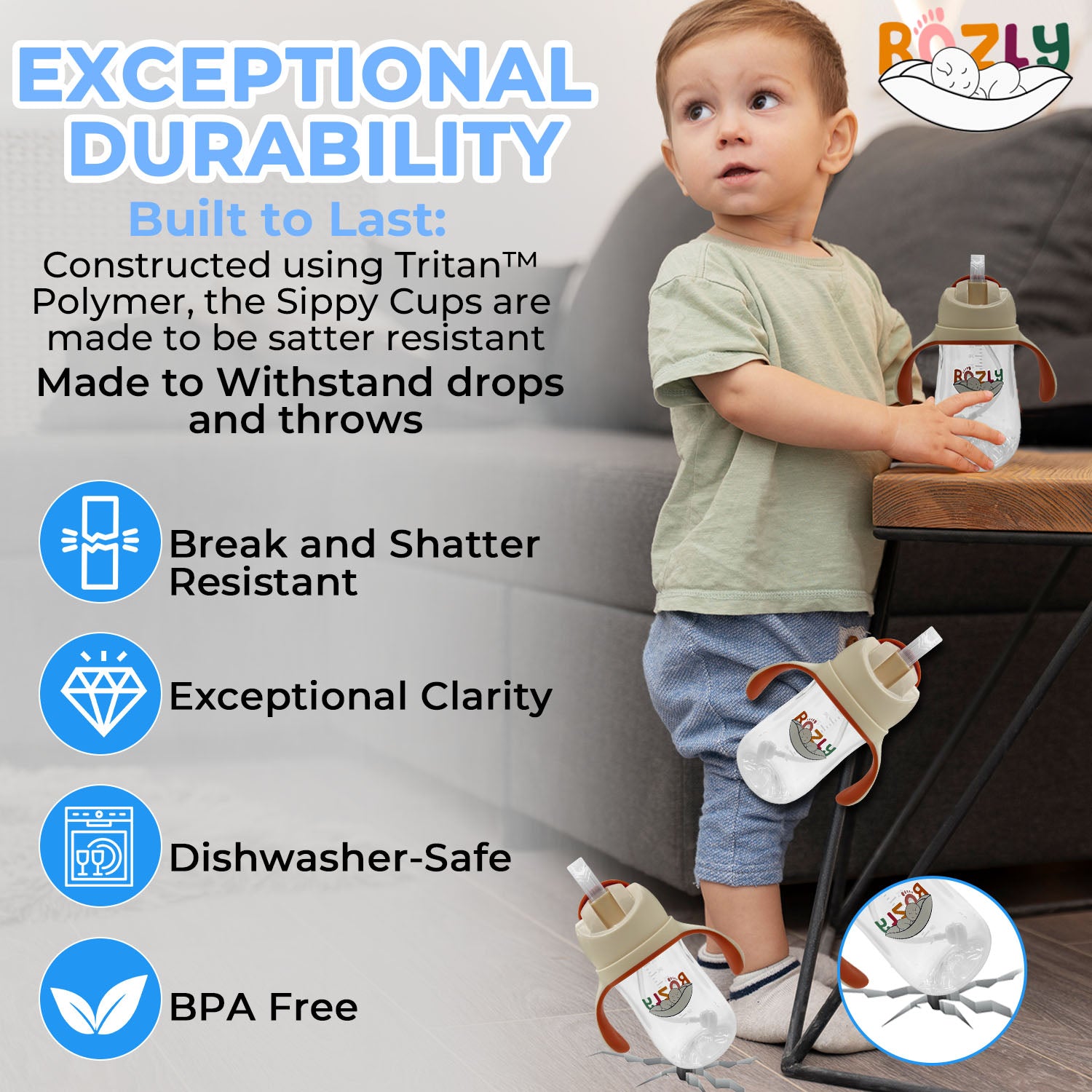 Rozly Transition Sippy Cup 3 Pack - Rozly