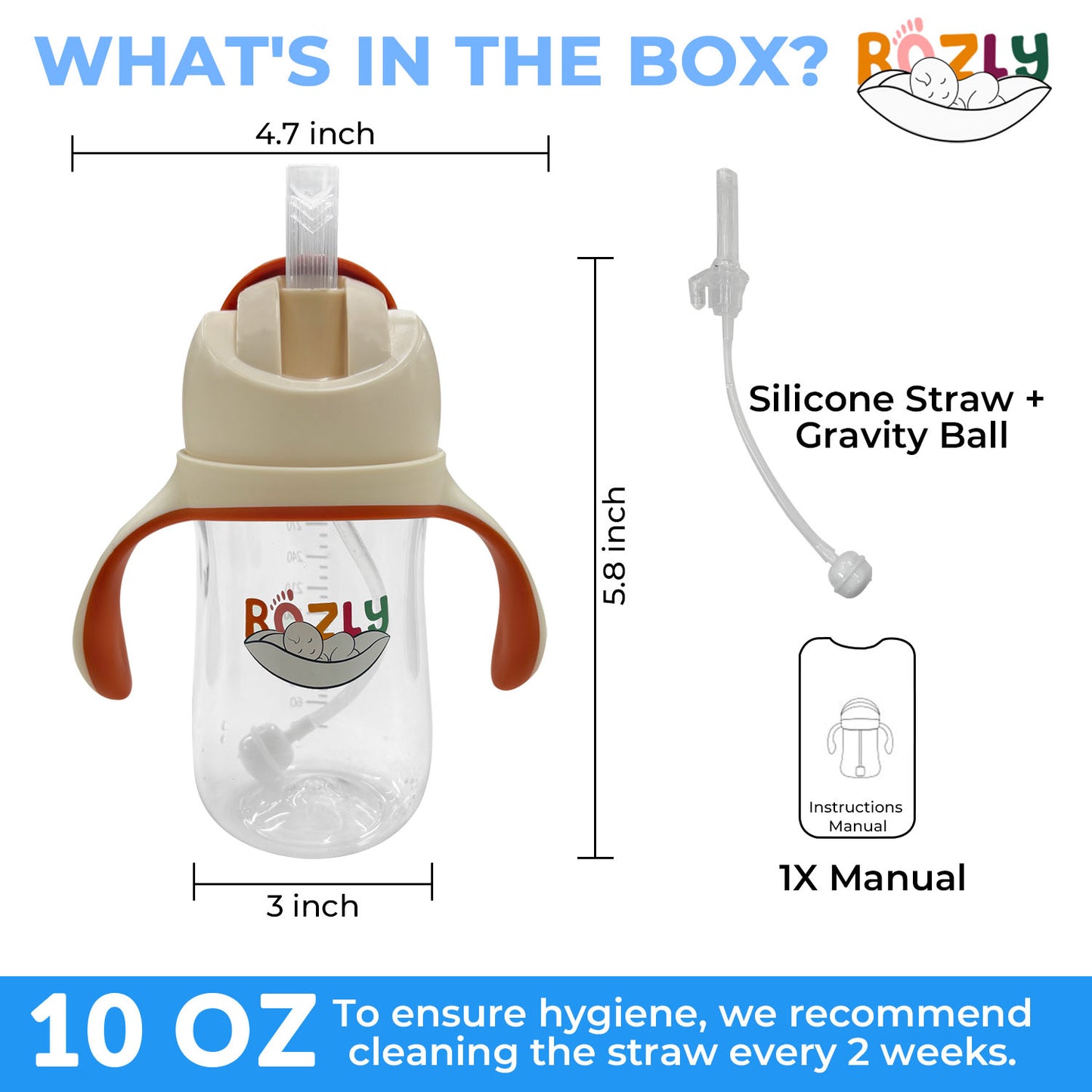 Rozly Transition Sippy Cup 3 Pack - Rozly